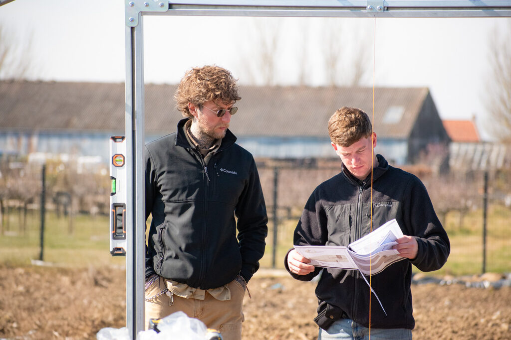 Nettles and Petals planning his EasyBuild Polytunnel