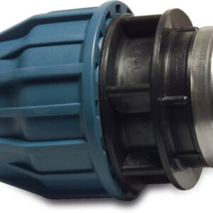 Jason Adaptor socket PP DVGW/KIWA/WRAS/SVGW compression x female thread black/blue