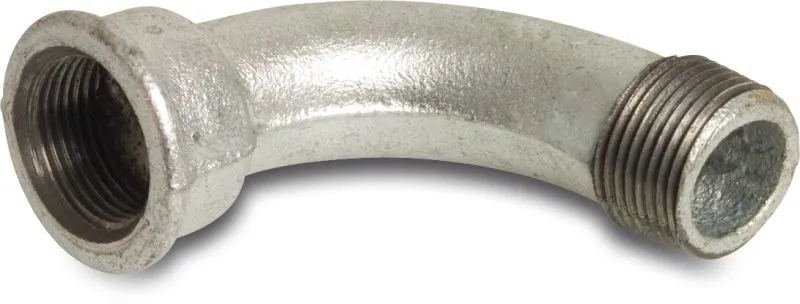 Profec Nr. 1 Bend 90° cast iron DVGW 25 bar female thread x male thread Profec Nr. 1 Bend 90° cast iron DVGW 25 bar female thread x male thread