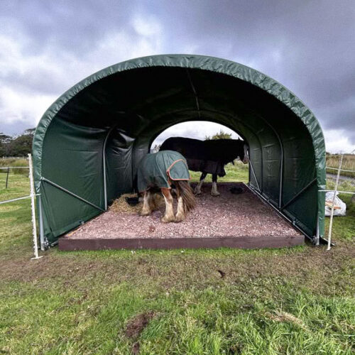 Mobile Field Shelter with Horses