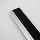 Aluminium 2m brush strip with 50mm nylon bristles for door sealing