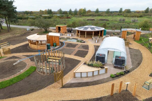 Greener Skills Garden, RHS Wisley Northern Polytunnels' EasyBuild at Greener Skills Garden, RHS Garden Wisley