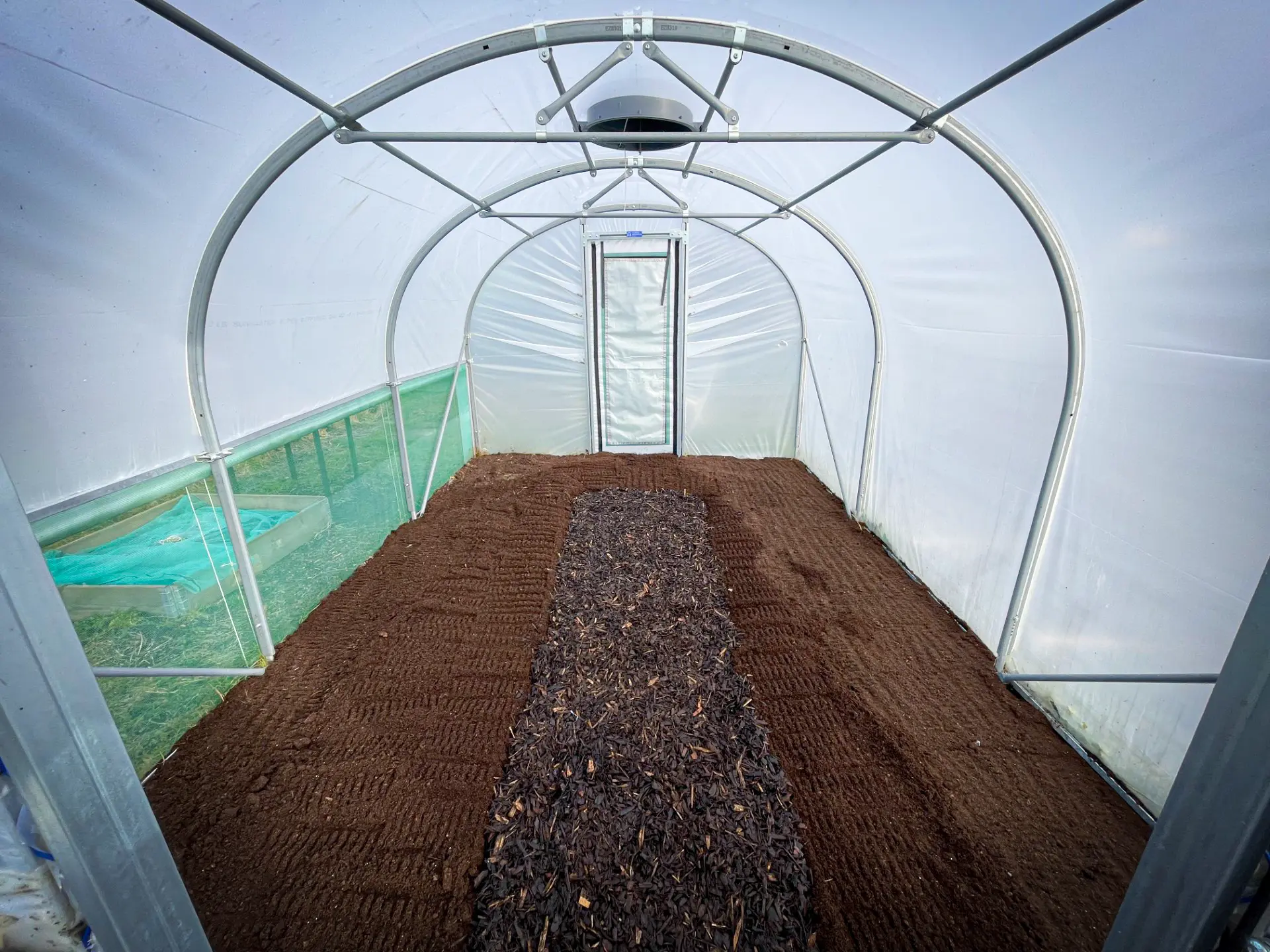 Preparing an EasyBuild Polytunnel in January Using the No Dig Method
